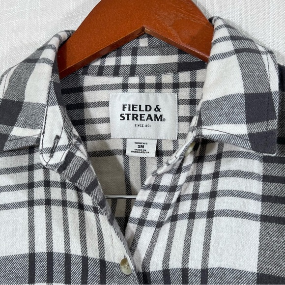 Field & Stream Button Down Cotton Blend Flannel Shirt Top Size S - Picture 8 of 12